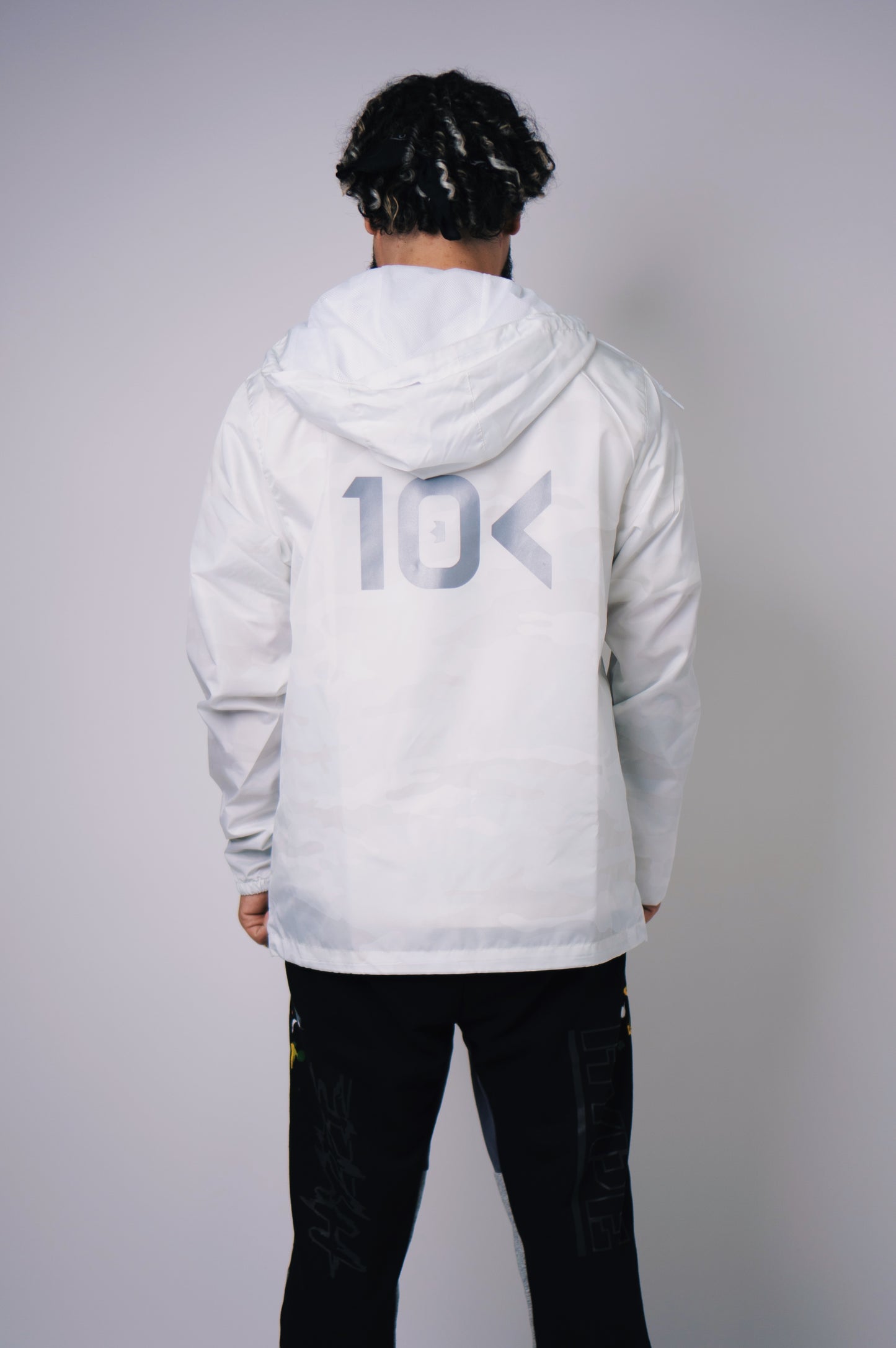 10K OFF WHITE Reflective Windbreaker