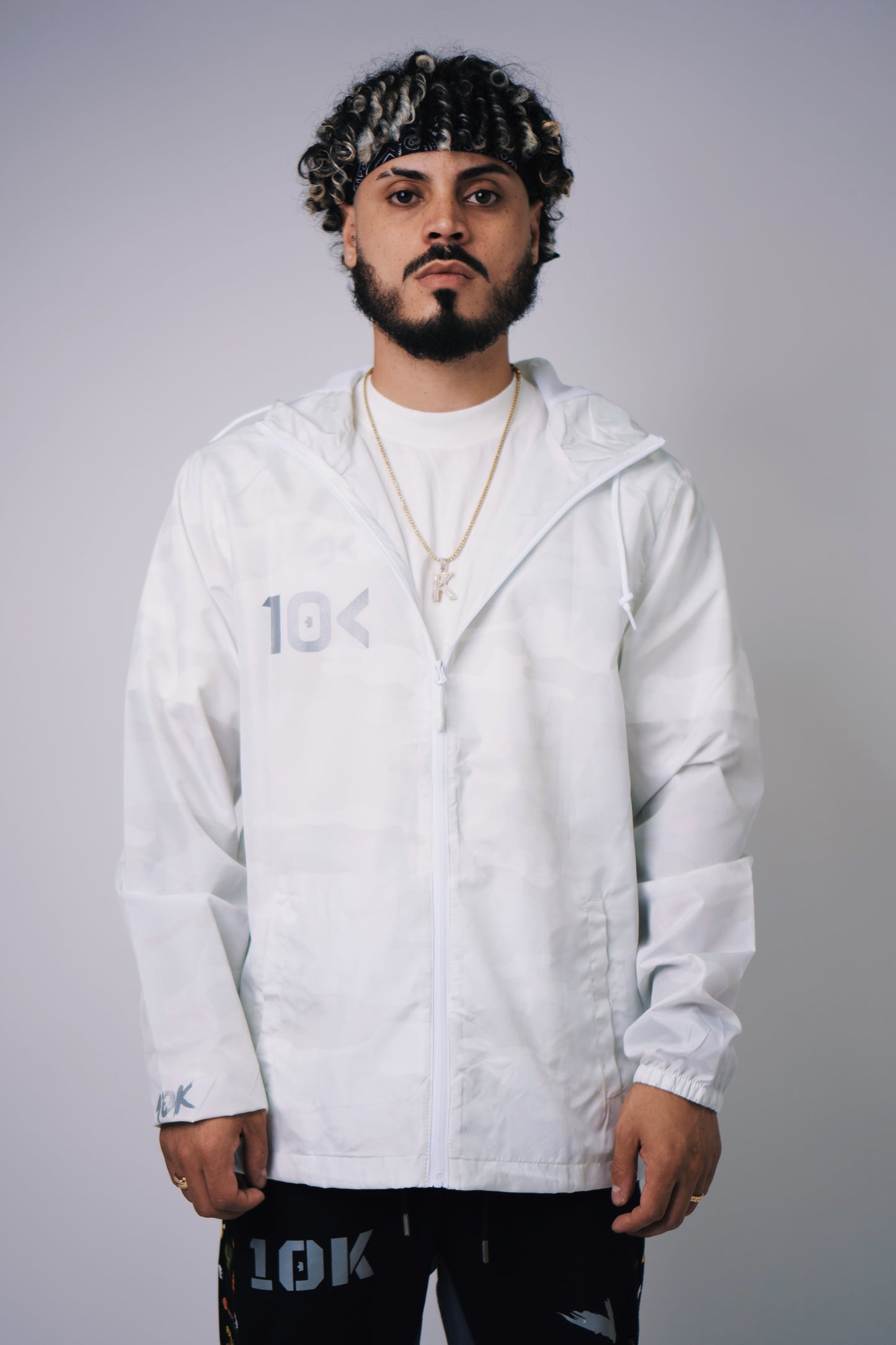 10K OFF WHITE Reflective Windbreaker