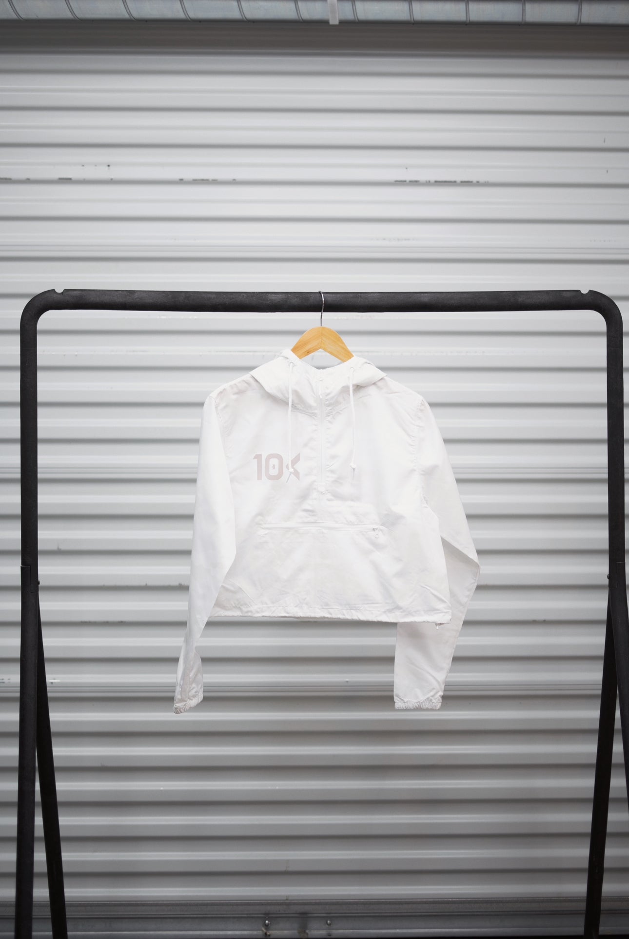 10K OFF WHITE Croptop Windbreaker