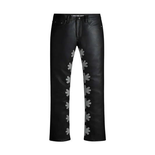 LOST SHDWS LEATHER FLARE PANTS